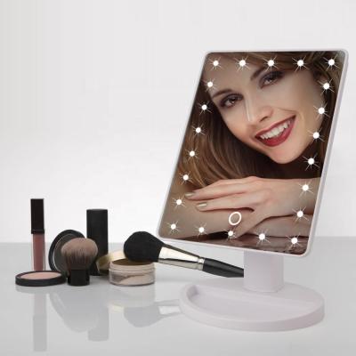 China High Quality Single Side Magnifying Single Side Lighted Vanity Mirror LED Makeup Mirror Position Mirror With LED Lights for sale