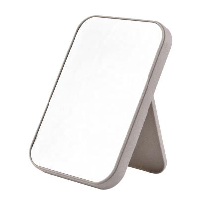 China Personalized Single Side Antique Plastic Foldable Stand Makeup Dressing Table Cosmetic Vanity Mirror for sale