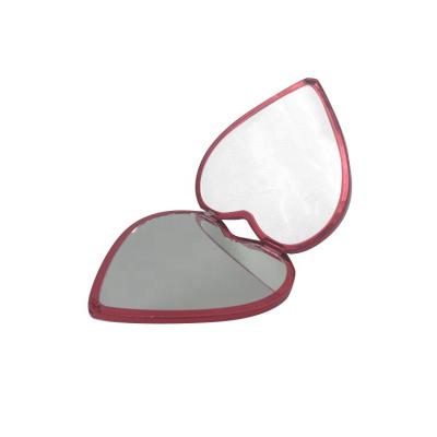 China Double-Sided Comfortable Textured Passionate Feel Handheld Mirror Red Heart-Shaped Red Heart-Shaped White Makeup Mirror Pocket Mirror for sale