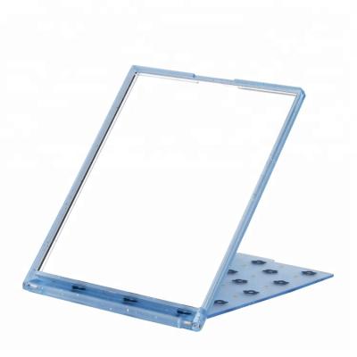 China Plastic Single Side 17*13.5*0.6cm Square Pocket Regular White Folding Square Mirror for sale