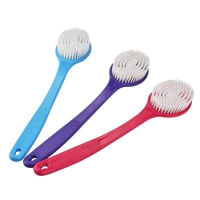 China Color Long Handle Plastic Body Bath Long Handle Customized Shower Cleaning Brush for sale