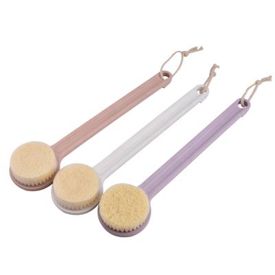 China Wholesale High Quality Long Handle Dry Skin Body Brush, Boar Stiffens Long Handle Bath Cleaning Brush for sale