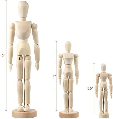 China Europe Artist Mannequin Model Moveable Wooden Mannequin Wood Drawing Jointed Mannequin With Stand For Home Decoration for sale