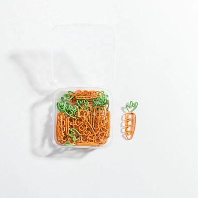 China PET Coated Iron Wire PET Coated Carrot Double Color Paper Clips for sale