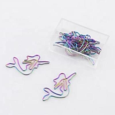 China Metal 10 Pcs Rainbow Mermaid Paper Clip for sale