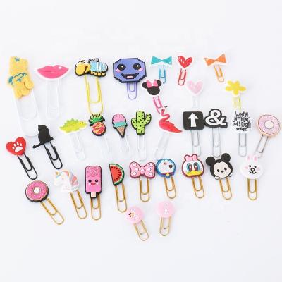 China OEM Shape PVC Paper Clips School Supplies Bookmark Customized Bookmark Promotional Gift for sale