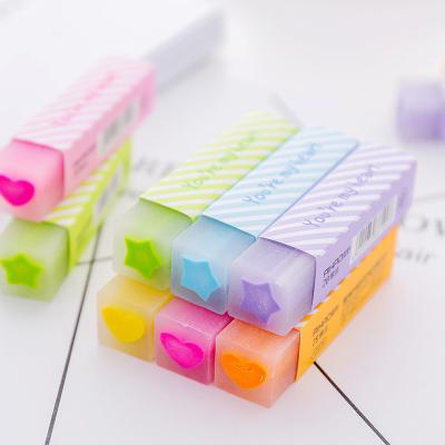 China Wholesale Custom Soft Colorful Cute Office Eraser (Pencil) Erasers Used For Student Stationery for sale