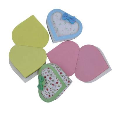 China Self Adhesive Cute Heart Student Love Sticky Note Message for sale