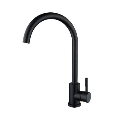 China Sense Faucets Black 304 Stainless Steel Kitchen Faucts Hot And Cold Kitchen Sink Mixer Taps for sale