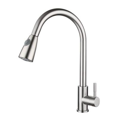 China Hot Sense Faucets And Cold Water Flexible Hose For Kitchen Faucet Kitchen Sink Tap 304 Stainless Steel With Pull Out Spout for sale