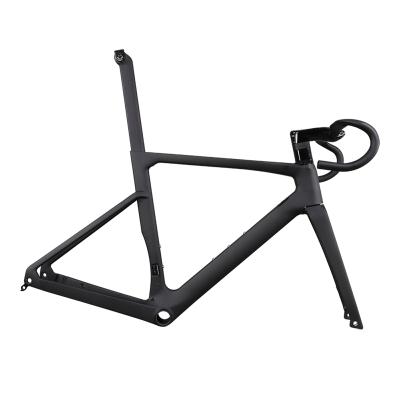 China Road Bikes Super Lightweight Carbon Road Disc Brake Bike Frame With Qero Handlebar for sale