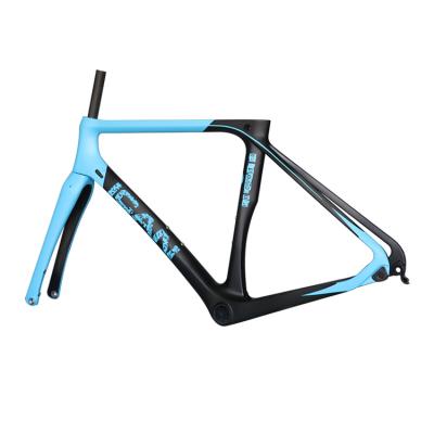 China Road Bikes Super Lightweight Carbon Frame Disc Brake Frameset Road Bike Max Tire Size 700C*35mm for sale