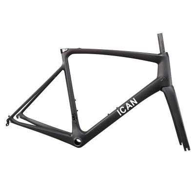 China Road bikes 2017 hot sale ud matte carbon fiber road bike full ican aero frame with V-brake for sale