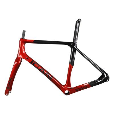 China Road Bikes Flat Mount or Bulk Bike ICAN Brand Carbon Road Disc Bike Frame Direct Parts RD01 for sale