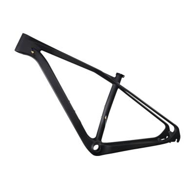 China Mountain bikes carbon MTB bicycle frame hardtail mountain bike frame 29er tapered main tube design shima E type for sale