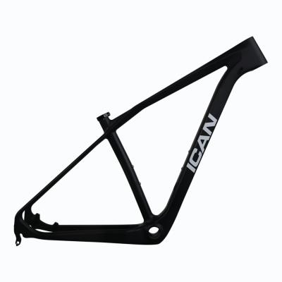 China ICAN 29er mountain bikes mountain bike tail mtb carbon frame hard BB92 for sale