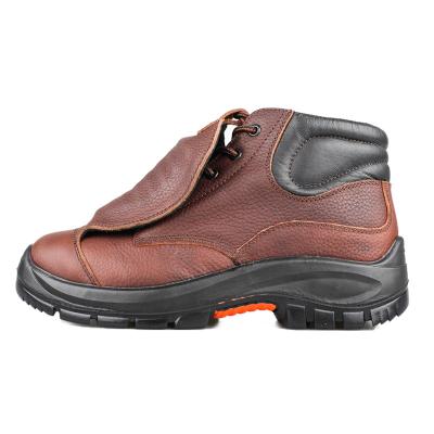 China anti-slip safety heavy duty welding electric work shoes leather trainer For Welder for men's work for sale