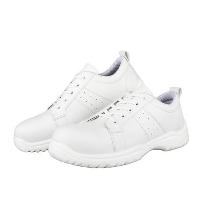 China 2022 New Style Manufacturer S2 Antistatic Medical White Safety Shoes Microfiber Leather Compound Nurse Work Shoes for sale