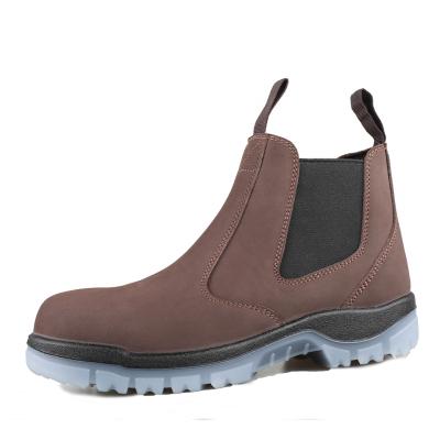 China Anti-Slip Nubuck Leather No Lace Safety Boots For Women for sale