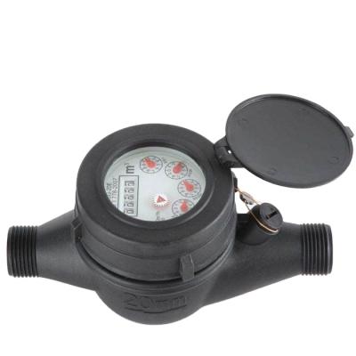 China Black Color DN15 Nylon Plastic Nylon Water Meter / Plastic Mechanical Water Meter for sale