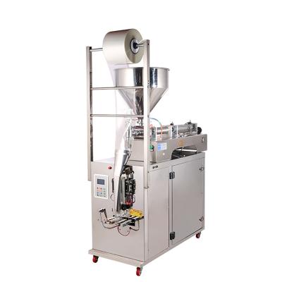 China Food ketchup bag bagging machine small automatic chili sauce honey paste cream sauce bagging machine with stir function for sale