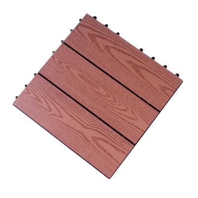 China Modern Outdoor Balcony Garden Terrace Splicing Plastic Wood Flooring Tile Outdoor Interlocking Wood Deck Tiles for sale