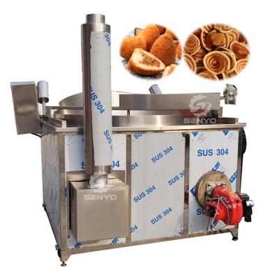 China Industrial Electric Snacks Peanut Sweet Potato French Fries Frying Machine Fish Spring Buns Snacks Gas Fryer Machine for sale