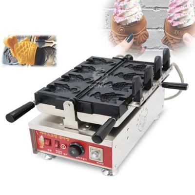 China Hot selling Taiyaki small open mouth ice cream taiyaki machine taiyaki machine taiyaki fish waffle maker for sale