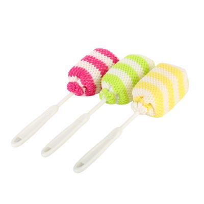 China Clean bottles mesh sponge bottle brush for sale