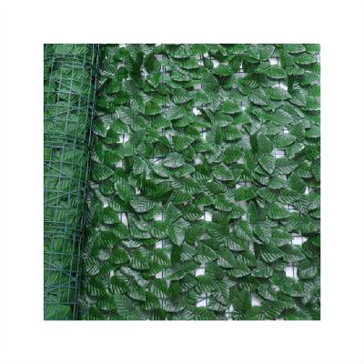 China 2021 Latest Simulation Green Leaf Log Fence Telescopic Stretch Fence Pull Net Contemporary Pastoral Decorative Fence Leaf for sale