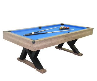 China 2020 wholesale standard wood grain snooker table indoor PVC billiard game table for sale