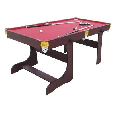 China China Factory Wholesale Leather Pocket MDF Snooker Table Modern Top 6ft Foldable Billiard Table for sale