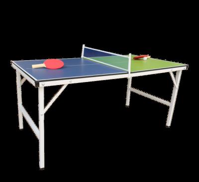 China MID SIZE PING PONG TABLE Indoor Color Contrast Children's Entertainment Sports Folding Small Ping Pong Table for sale