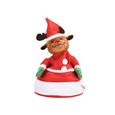 China Electric Singing Christmas Dancing Hat Electric Light Funny Santa Hat Toy Singing LED Dance For New Year Party Gifts for sale