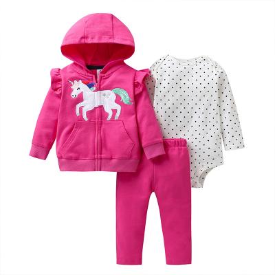 China Longsleeve Baby Clothes Hot Sale 3 Pcs Baby Clothes Rompers Set Baby Clothes Boys for sale