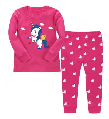 China Festival 2 Pcs Kids Sleepwear Cotton Children Pajamas Set 100% Cotton Children Nightgowns for sale