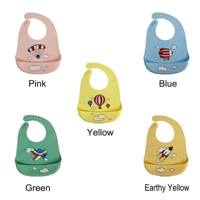 China Wholesale Certified Antibacterial Silicone Baby Bib Baby Bibs Waterproof Baby Bibs With Collapsible Food Catcher for sale