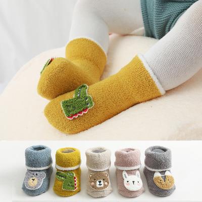 China Breathable Baby Booties Newborn Baby Socks Cotton Winter Baby Sock Shoes for sale