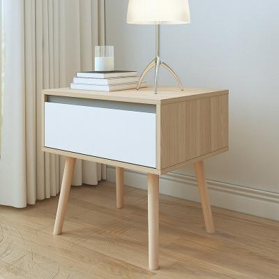 China Adjustable (other) Modern Simple luxury Design Wooden High Quality wooden bedside table with drawers Night Stand Bedside Table for Bedroom for sale