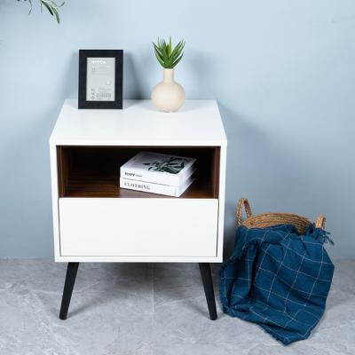 China Adjustable (other) Nordic Bedroom hospital Drawer Storage small Bedside Table modern Nightstand Sintered wood bedside table for sale