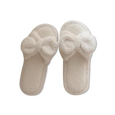 China Plush slippers home non-slip slippers home indoor cute fleece one word shoes female heart slippers cotton spring and autumn wint 5-10.5 for sale