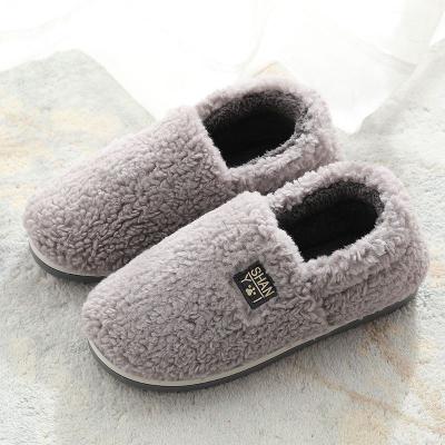 China Winter Soft TPR Cotton Push-Up Slippers Women's Indoor Indoor Home Bag With Plush Thick Push-Up Non-Slip Warm Outdoor Male Wear Co for sale