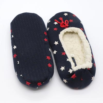 China EVA Flannel Print Floor Shoes bangs slippers for sale