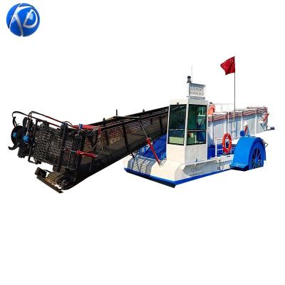 China Water Hyacinth Keda Waste Skimmer Boat Water Grass Harvester Combine Aquatic Machinery for sale