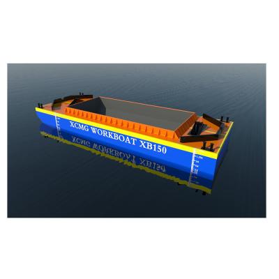 China 40 Ton Steel Self Propelled Split Sand Barge With 20 CBM Capacity With Self Unloading Design for sale