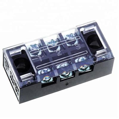 China 600V 25A 3-Pole 5 Terminal Block TB-2503L Fixed Terminal Block - A.W.G. 10 for sale