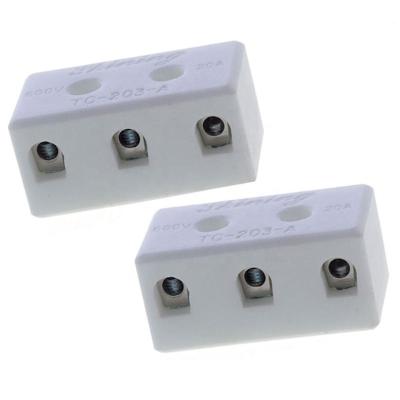 China TC-203-A 4mm 12 Wire 20A 3-Pin Ceramic Terminal Block - A.W.G. 26 for sale