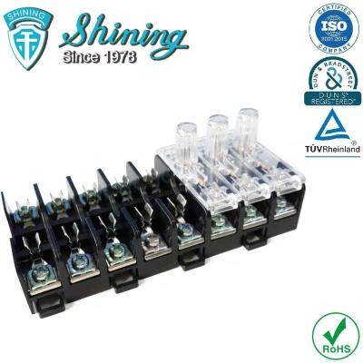 China Miniature Type Din Rail Fuse Holder FS-018B 600V 10 Amp 8 Way Glass Fuse Glass Holder for sale