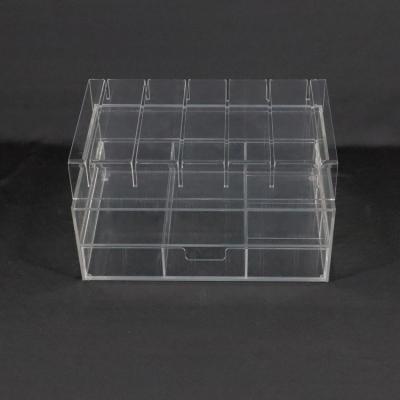 China Beautiful and practical the latest medium and large three-layer acrylic transparent storage file storage rack for sale