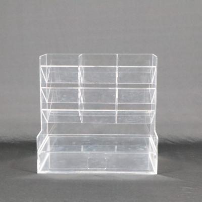 China Fashionable Acrylic Multifunctional Clear Display Stand Pen Stationery Storage Rack for sale